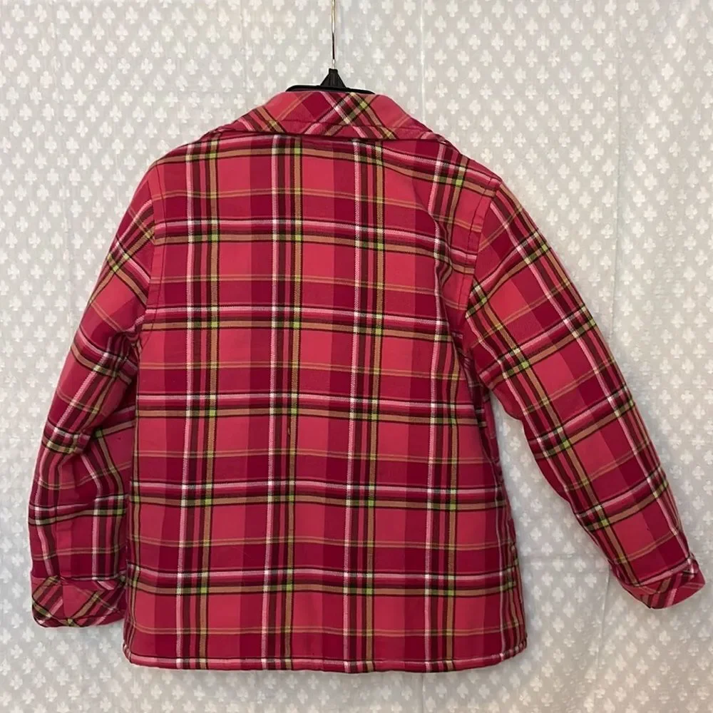 Gymboree plaid pea coat - girls size small 5/6 (A-08)
